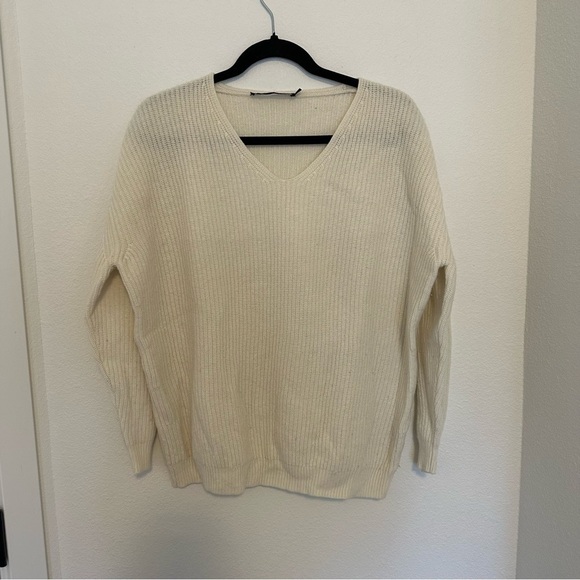 Jenni Kayne Cabin Sweater Wool Cashmere Blend Size Small Women’s Ivory Cream - Picture 2 of 11